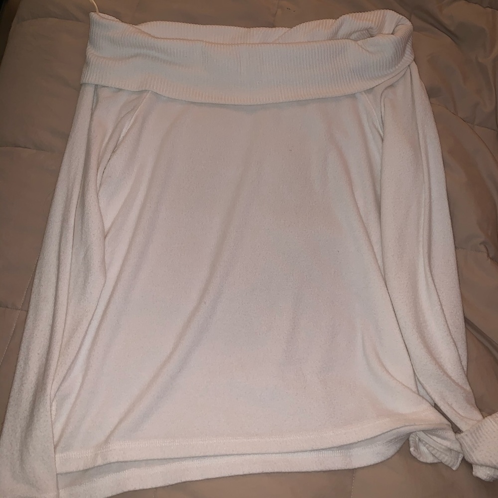 off the shoulder cashmere sweater